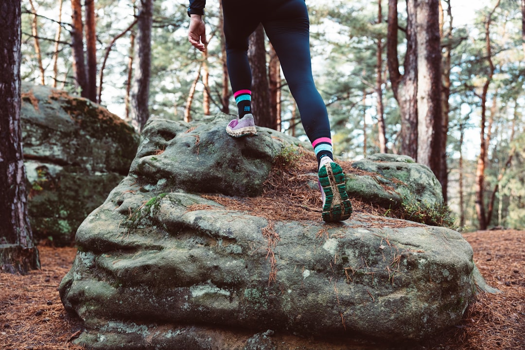 hiking boots forest trail