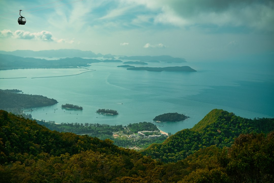 cable car mountain sea view